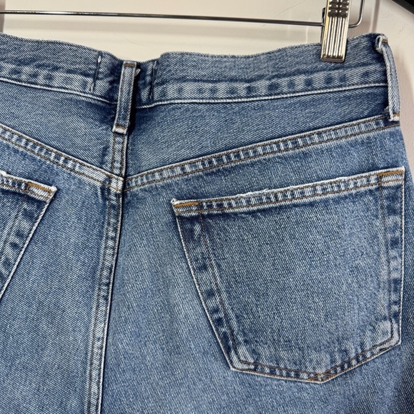 AGOLDE Parker Denim High Rise Distressed Summer Cutoff Shorts Blue Size 27 - Picture 8 of 12